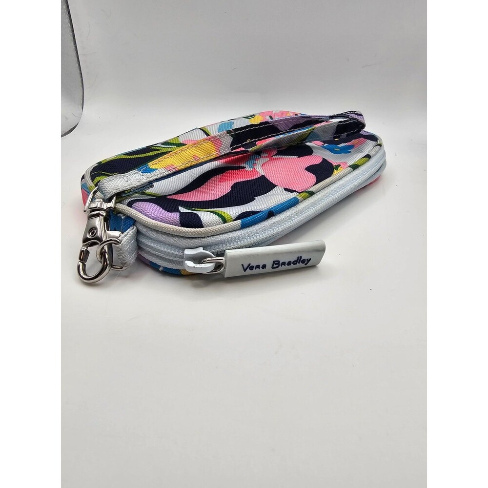 Vera Bradley Floral Wristlet Wallet Zip Case Multicolor Small Pouch - Picture 2 of 6